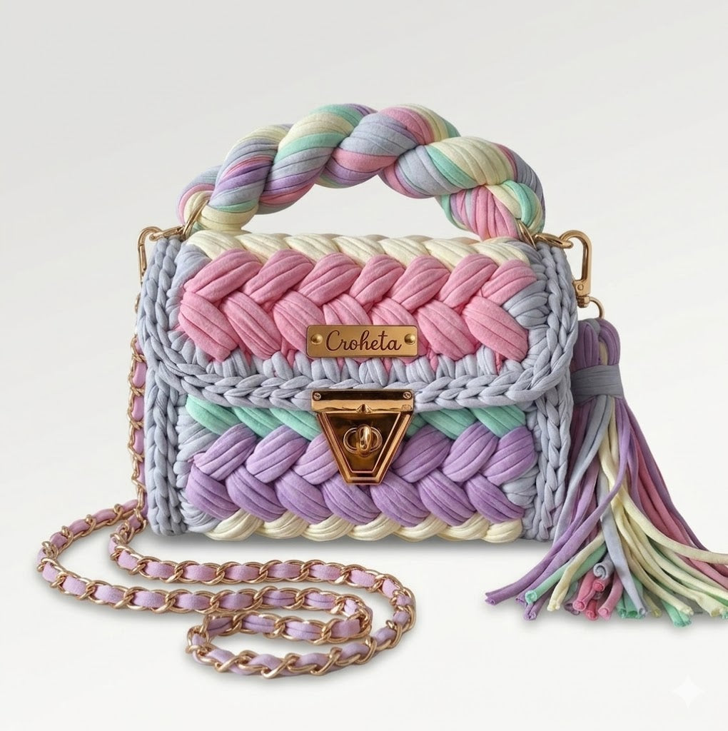 Cotton Candy Weave Clutch