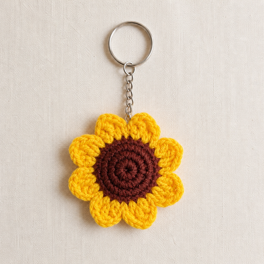 Yellow Sunflower Keychain