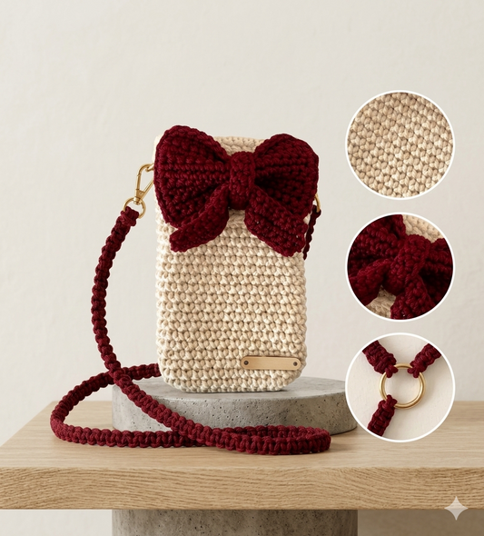 The Coquette Crochet Phone Pouch