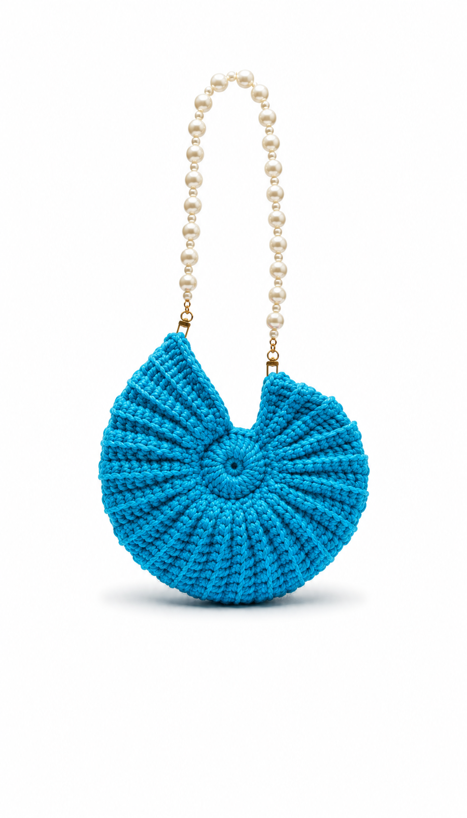 Azure Pearl Clutch Bag